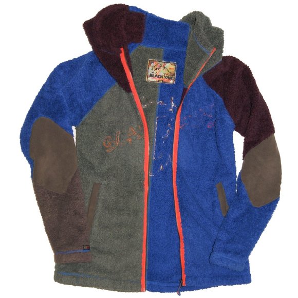 Black Yak Colour Block Mid Layer Luxury Fleece Long Sleeve Zip Up Hoodie - Picture 4 of 7